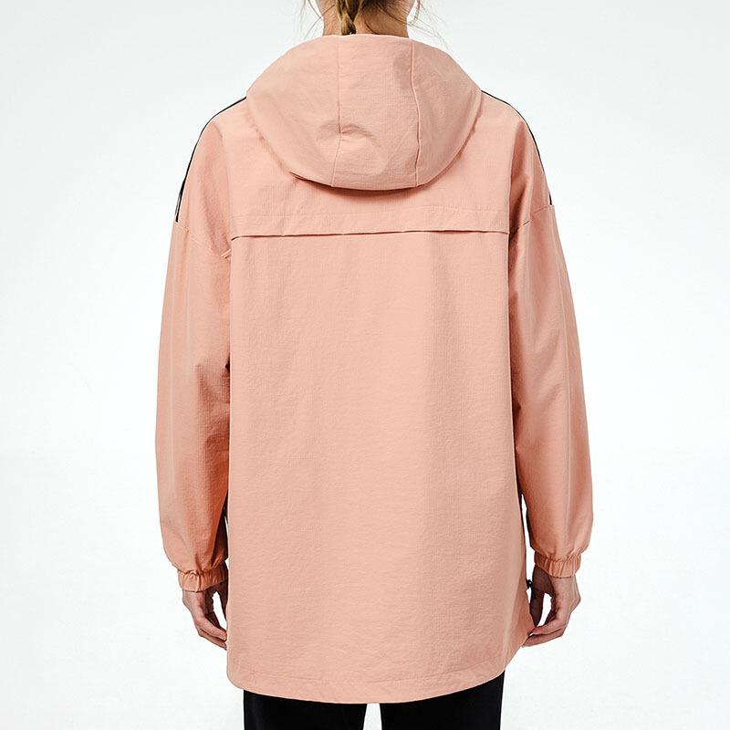 Adidas Training Hooded Windbreaker Jacket Women Outerwear Pink H09692