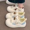 Platform White Shoes Women's Versatile 2025 Spring New Leather Student Shoes Cute Casual Board Shoes
