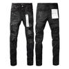 Mens Straight Fit Distressed Patchwork Denim Jeans Vintage Streetwear Style High Waist Ripped Cotton