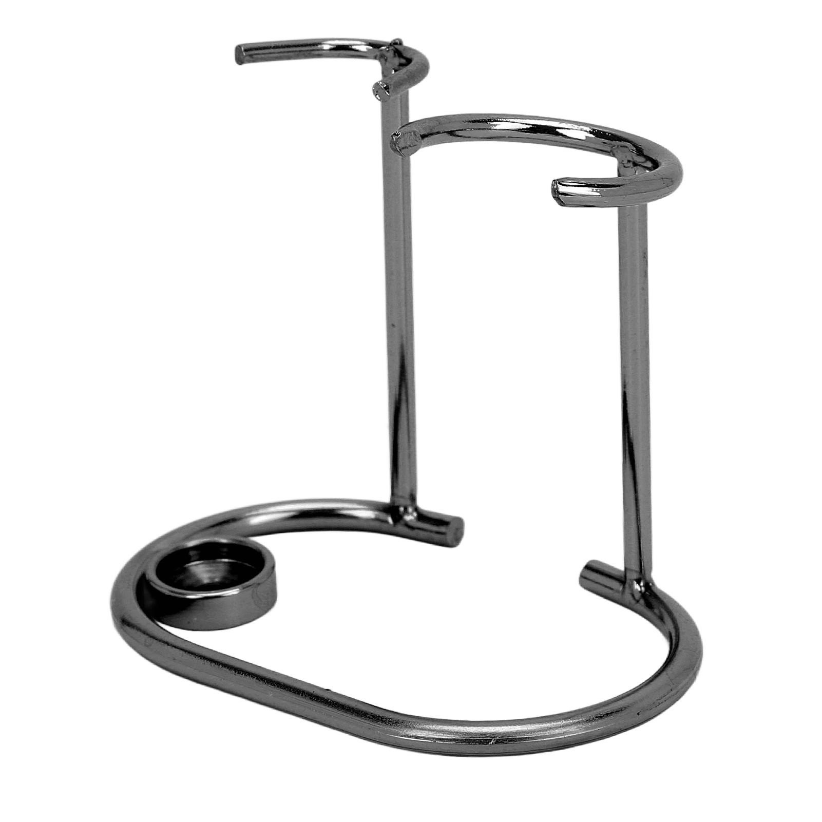 

Подставка для бритвы Безопасность Нержавеющая сталь Современный дизайн Не ржавеет Прочная Маленький Портативный Держатель для помазка для бритья для туалета Черный чёрный