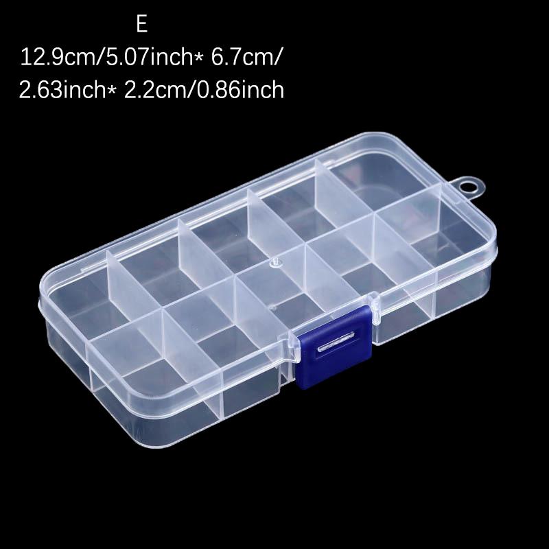Коробка для хранения украшений для ногтей, органайзер разного размера для пудры, блесток, страз, подвесок, многофункциональная коробка для ногтей, 7 стилей E