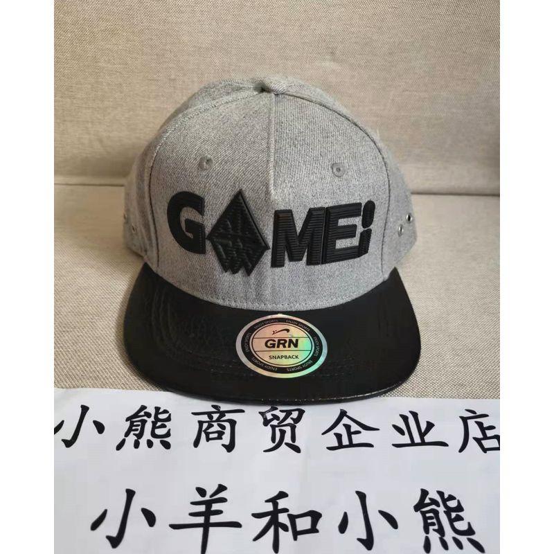 

2d75007-1 Guirenniao Hat Flat Brim Men s Sports Cap Gray GME Letter Pattern Pu Brim 56-60 Slightly Dirty Slightly dirty