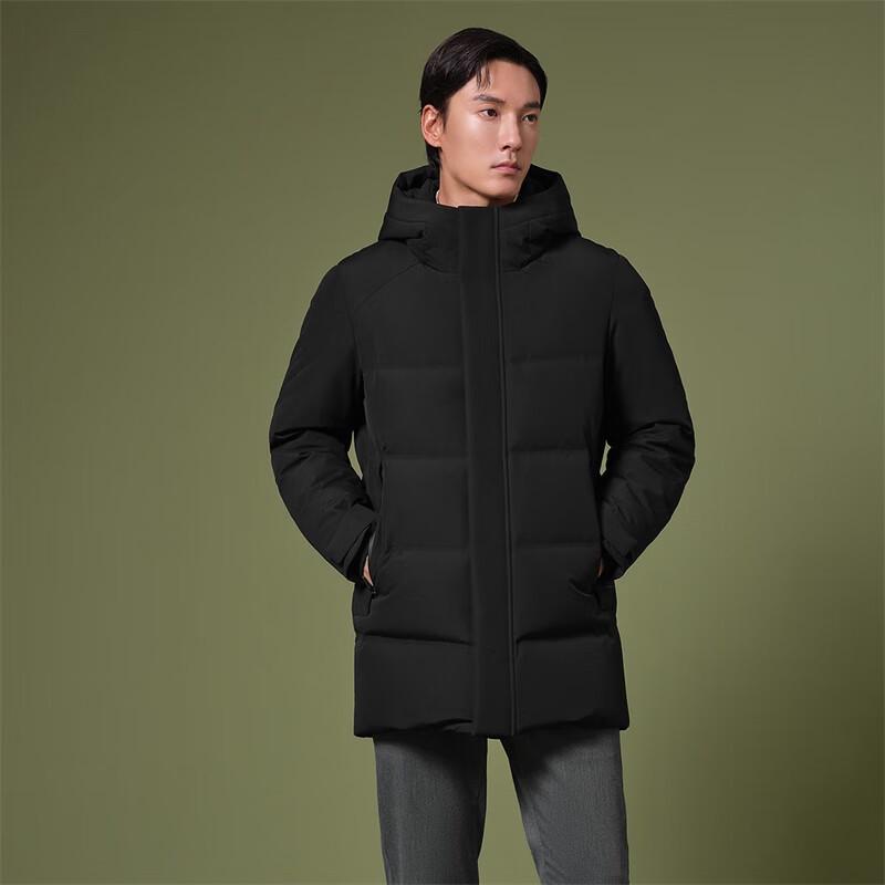 Tambor Men's Business Hooded Goose Down Mid-Length Jacket TA232577
