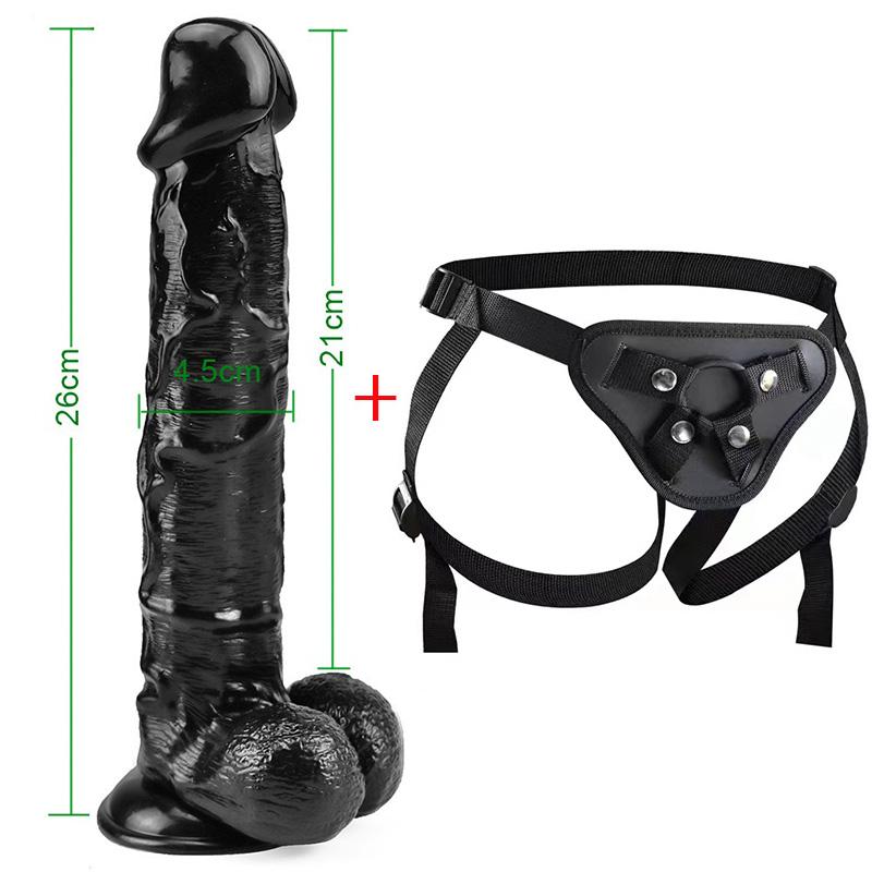 MoDi Pasek na 11-calowym ogromnym realistycznym wibratorze Miękki penis dla kobiet Masturbacja Anal Sex zabawki dla dorosłych