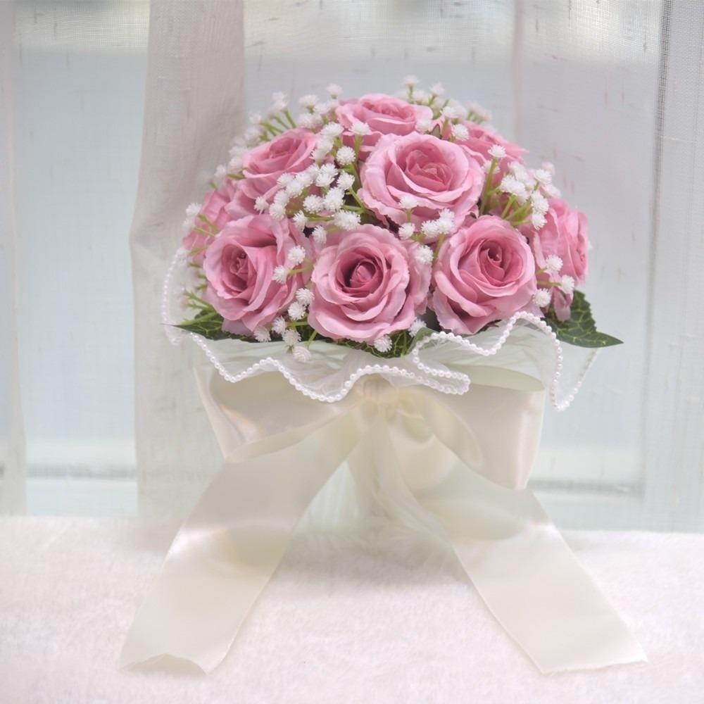 Exquisite Bridal Bouquet Baby's Breath White Rose Bouquet Bride Accessories