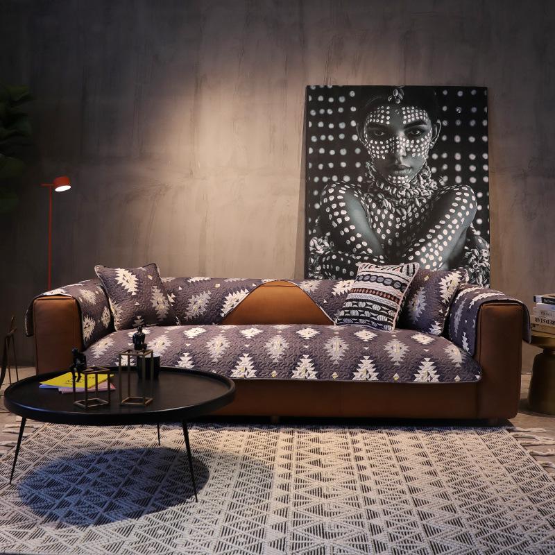 

Подушка для дивана, современный чехол для дивана, хлопчатобумажная ткань, универсальный всесезонный чехол для дивана из чистого хлопка, изготовление на заказ 70*70