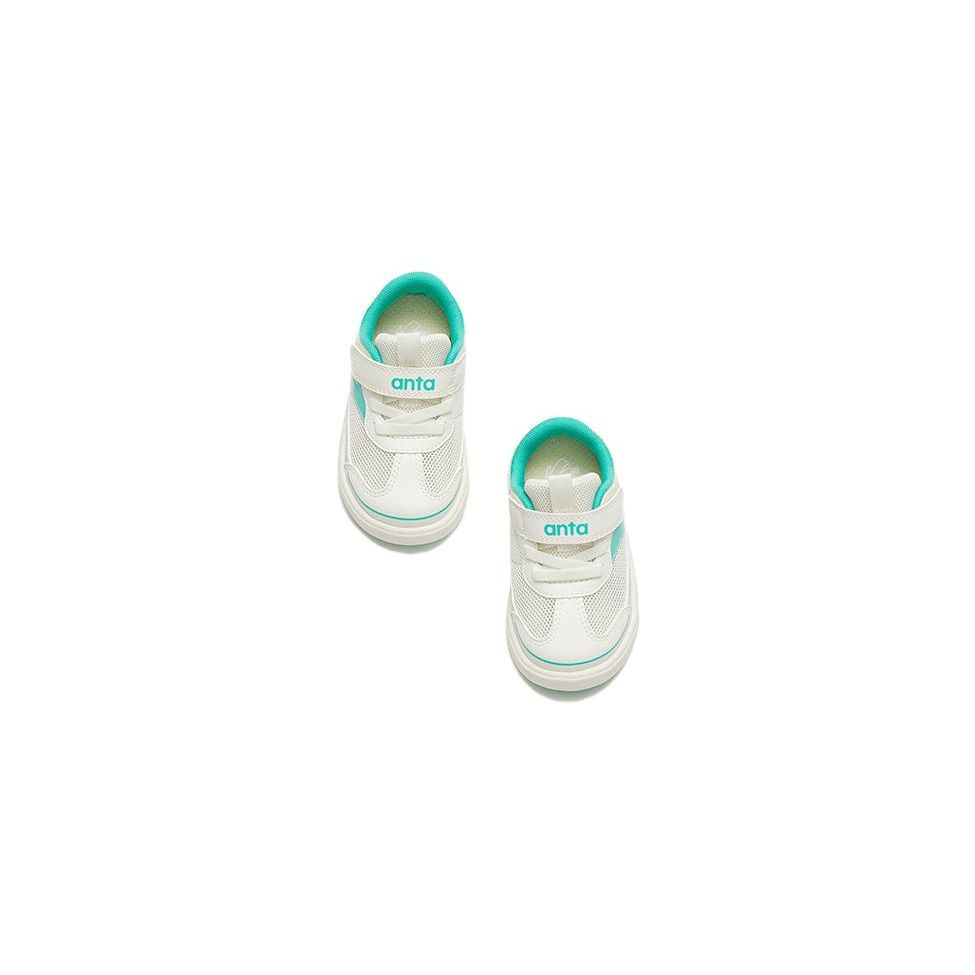 Anta Non-Slip Wear-Resistant Breathable Low-Top Skate Shoes Baby sneaker White Green A312320035-1