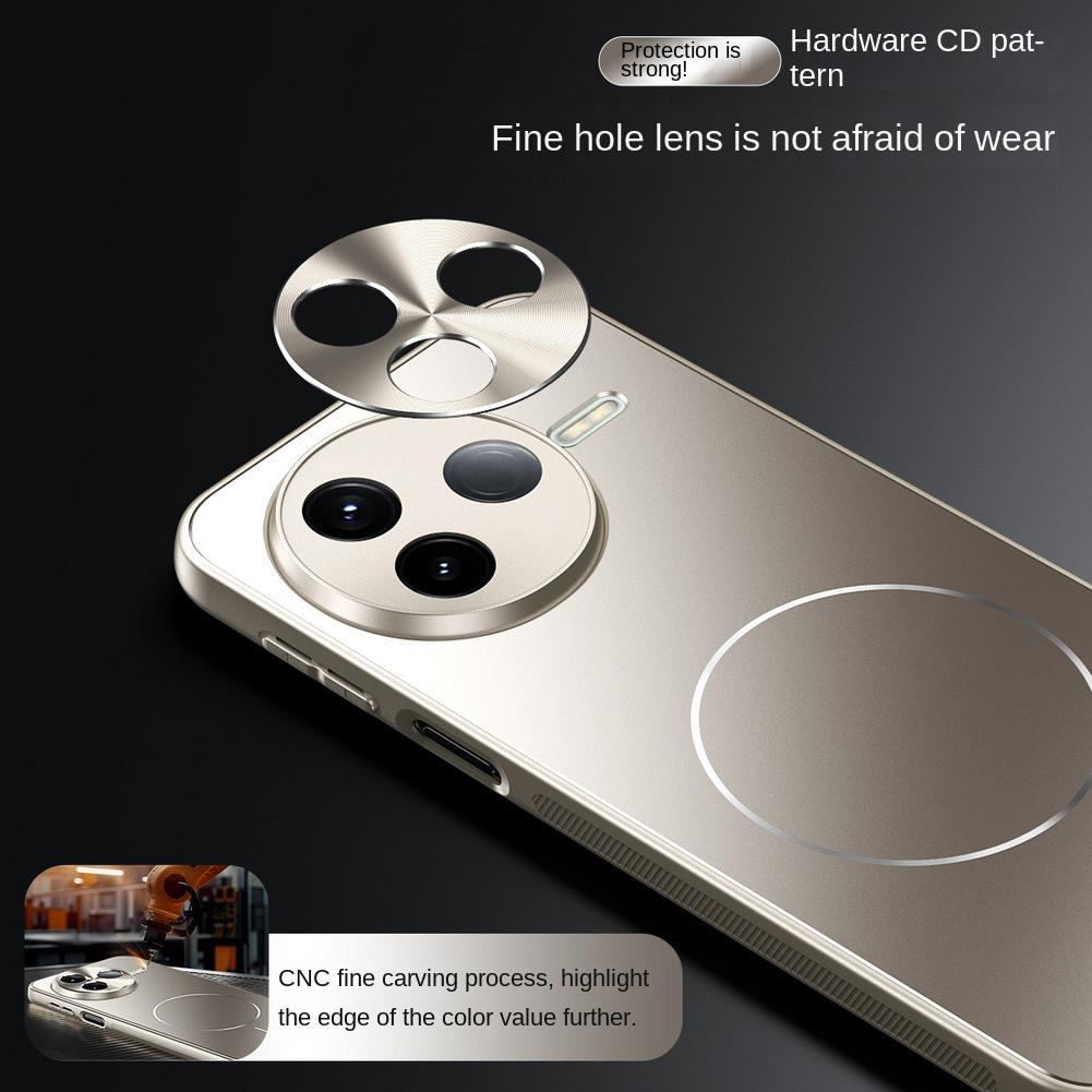 Electroplated Micro-matte Back Plate with Thin Magnetic Ring Case For Poco F7 Ultra POCO F7 Pro Camera Protect Cover