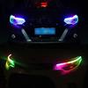 Car LED Flashing Daytime Running Lights with Flowing Water Turning Lights,Decorative Light With Remote App Control Headlight Turn Signal Light