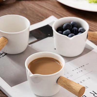 Nordischer minimalistischer Keramik-Espresso-Milchkännchen, Mini-Milchkännchen mit Griff für Kaffee/Tee/Latte Art, kleine Keramiktasse