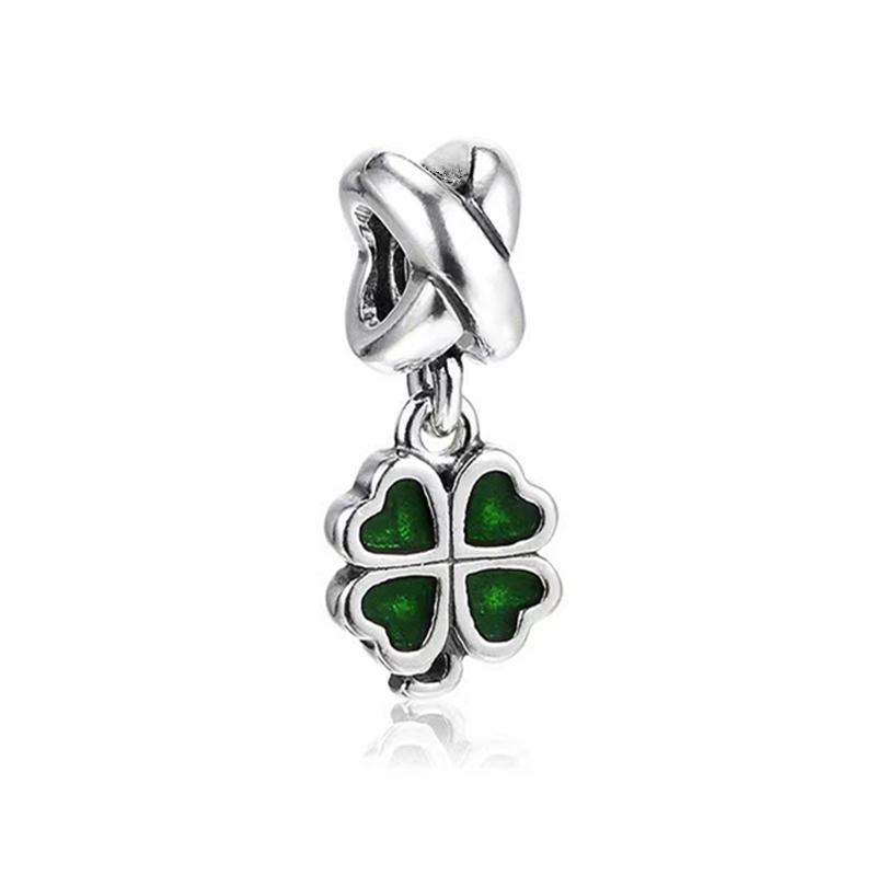 Sparking Heart Flower Clip Charm Beads Pendant Fit Original Snake Silver Bracelet Necklace Beads For Diy Jewelry Women Gift