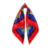 90cm Black Silk Scarf - Women's Versatile Retro Chain Print Square Headscarf