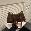 Vintage Belt Bow Design Shoulder Bags for Women Solid Color Ladies PU Underarm Bag Outdoor Portable Female Phe Handbags