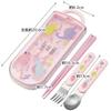 Skater Antibacterial Slide Trio Set Lunch Box Chopsticks Spoon Fork Happy Smile Girls Made In Japan Children's & TACC2AG-A