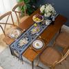 Flower Tassel Table Runner European Jacquard Coffee Dining Table Insulation Cloth Hotel Home Wedding Restaurant Decoration