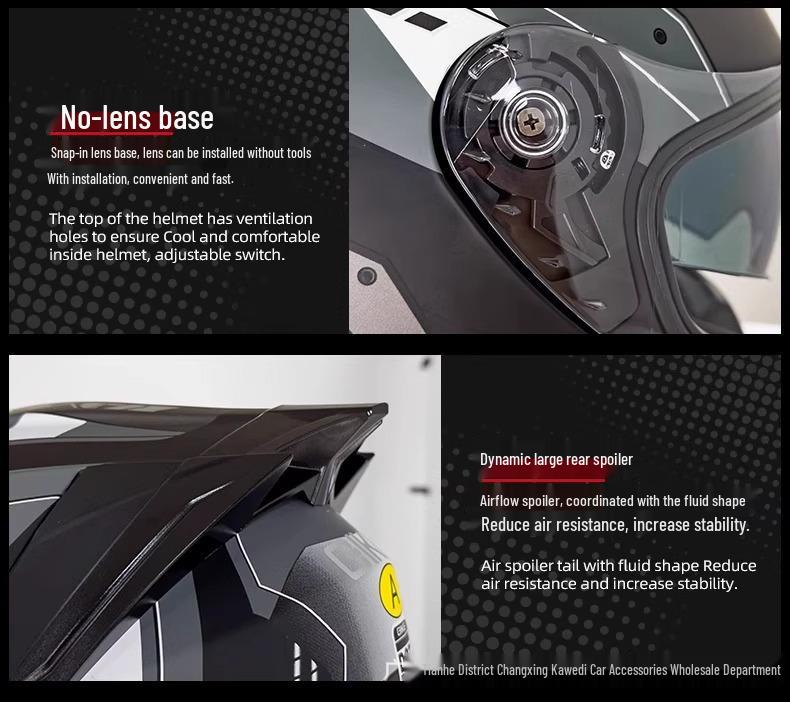 2025 Ghost Face Dual Visor Motorcycle Helmet: Anti-fog Full Face, Unisex with Drinking Feature