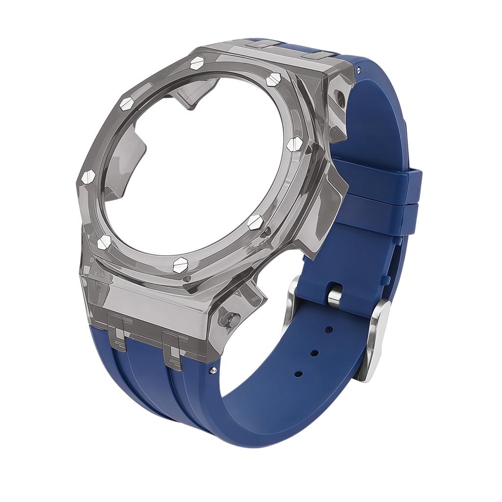 Für Casio GA2100 GA-B2100 Transparenter Lünettenrahmen Mod Kit - Strapazierfähiges Gummi Sportarmband Ersatzzubehör für GA2110 Uhren