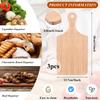 3 Pcs Bamboo Chopping Board 11X5 Inch Thicken Bamboo Cutting Board Bulk Wood Serving Charcuterie Board With Handle Dinner Plate