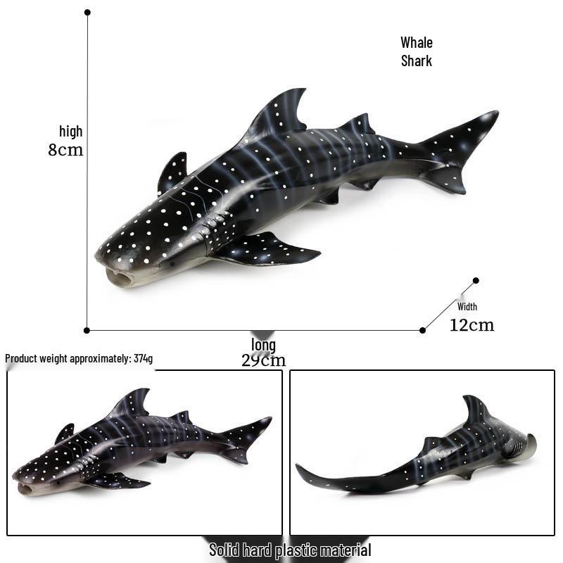 Marine Animal Simulation Model Figures: Shark, Dolphin, Hammerhead, Crab, Squid, Starfish for Kids' Education