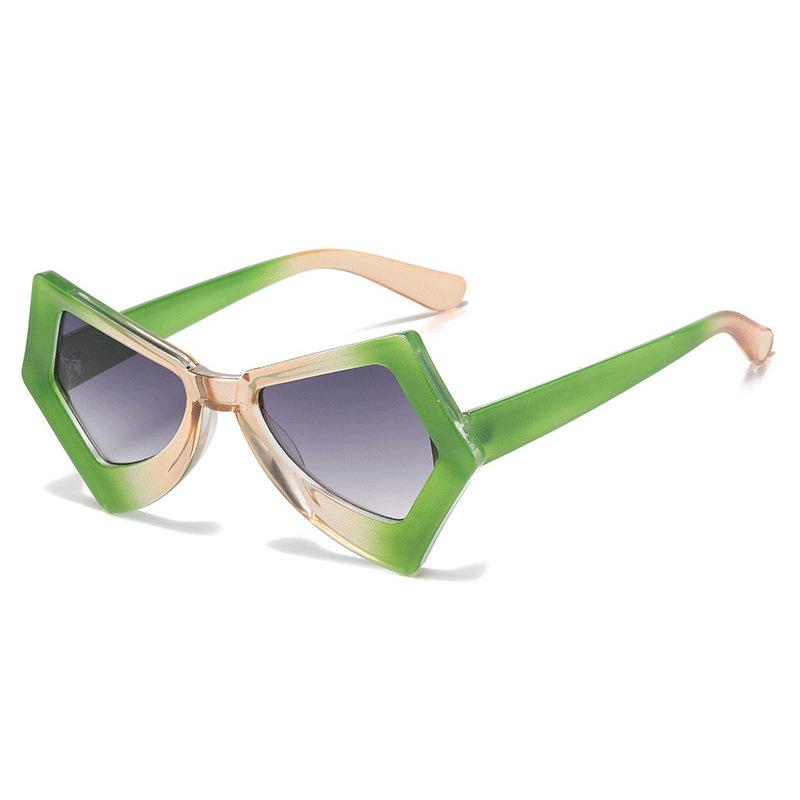 European and American personalized butterfly frame trendy street shooting trendy versatile sunglasses UV protection square face thin sunglasses
