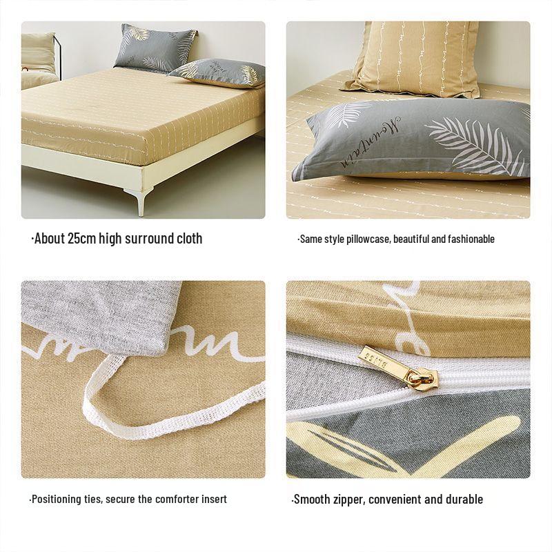 Bailisi 100% Cotton 3-Piece Dormitory Bedding Set