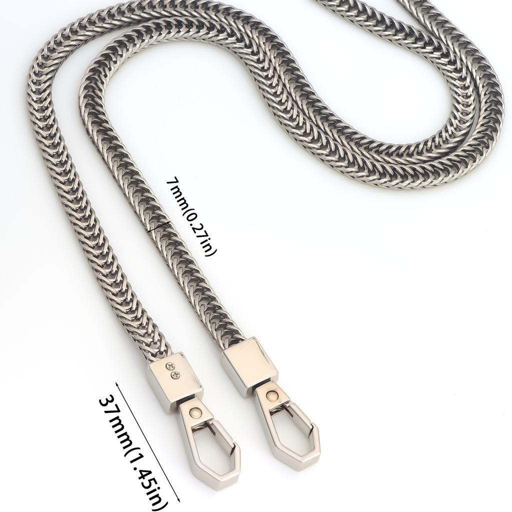 Snake Bone Chain Bag Iron Flat Bag Purse Chain Strap Accessories Shoulder Cross Body Handbag Strap Replacement DIY Purse Making