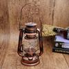 Vintage 25cm Mediterranean Hurricane Kerosene Lamp - Retro Decorative Hanging or Camping Lamp
