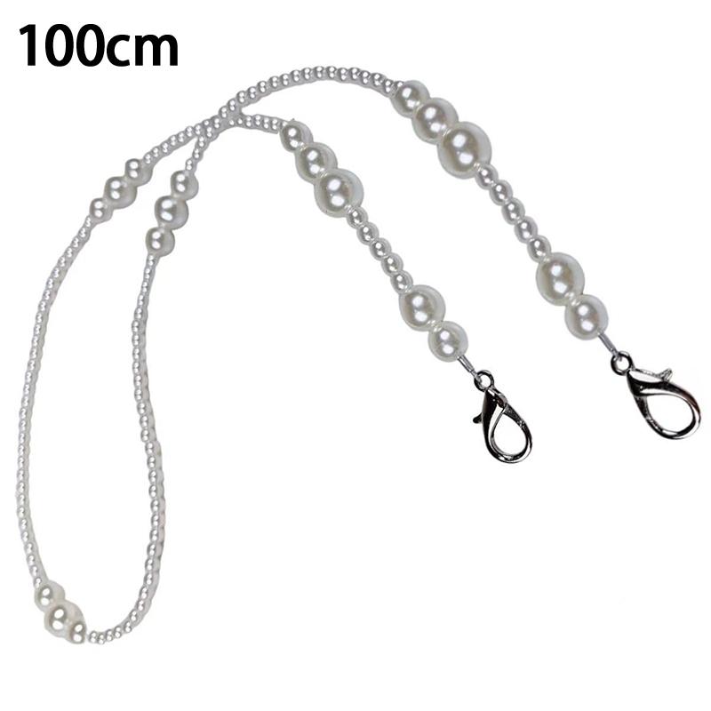 Korean Pearl Chain Beaded Phone Lanyard Crossbody Elegant Bag Chain Lightweight for Shopping and Work Use