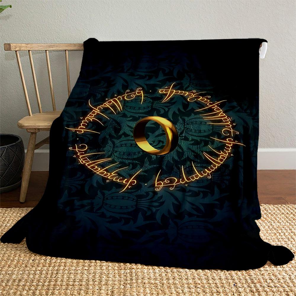 1pc One Ring to rule them all,  - Throw Blanket, Soft, Flannel Blankets, Living Room,  All Seasons Use-1021203