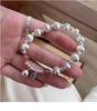 Women's Retro Geometric Bracelet with Strawberry Beads and Chinese Hanzi Pendant