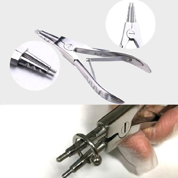 Stainless Steel Piercing Plier Jewelry Body Nose Ear Lip Rings Puncture Tool