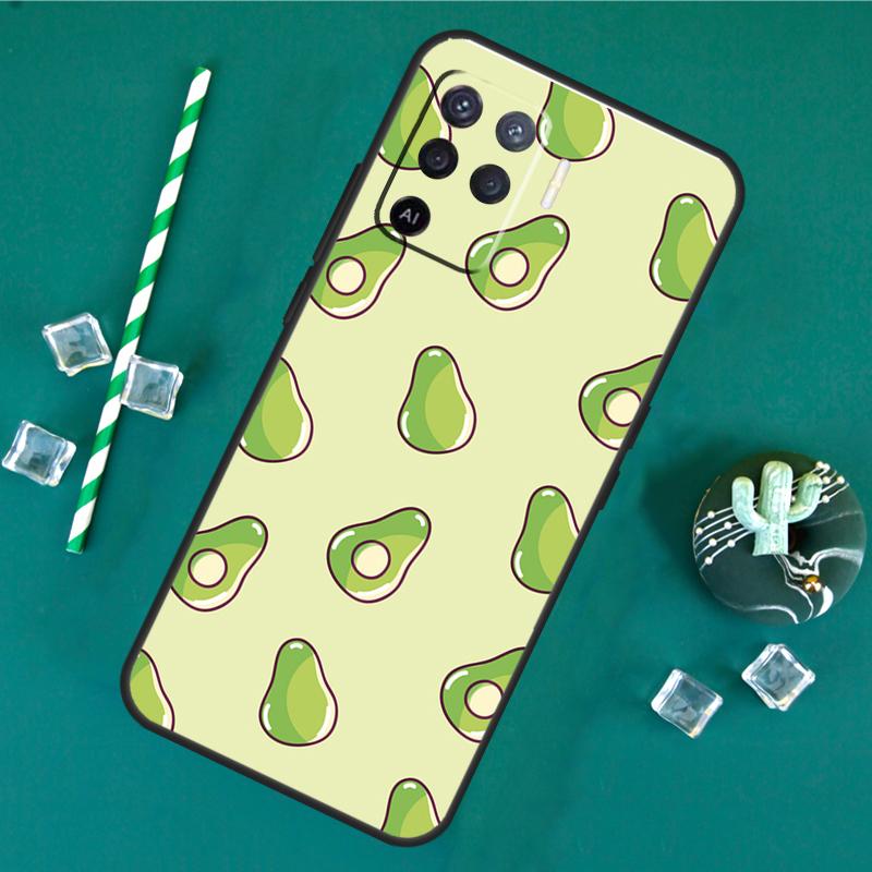 

Avocado Collage Case For Oppo A60 A40 A80 A16 A76 A96 A18 A38 A58 A78 A98 A91 A15 A17 A74 A94 A54 A57S Cover OPPO A77 5G