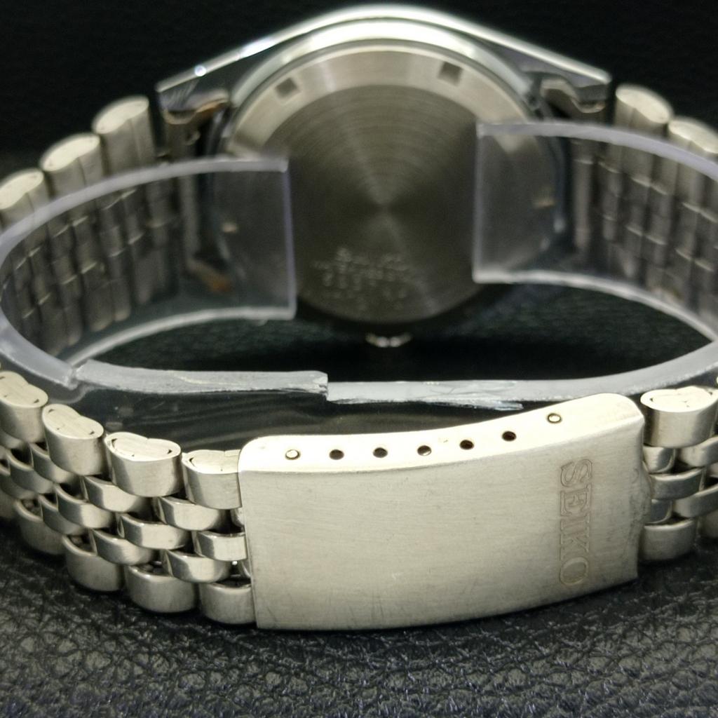 REFURBISHED SEIKO 5 AUTOMATIC MENS WATCH JAPAN MADE WHITE DIAL CUSTOM A440098-2 QV90-a440098