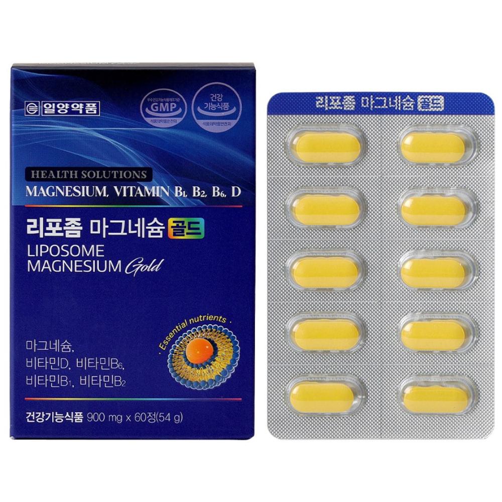 Ilyang Pharmaceutical Liposome Magnesium Gold - Liposome formulation method for improved absorption. 1 pcs, 60 tablets