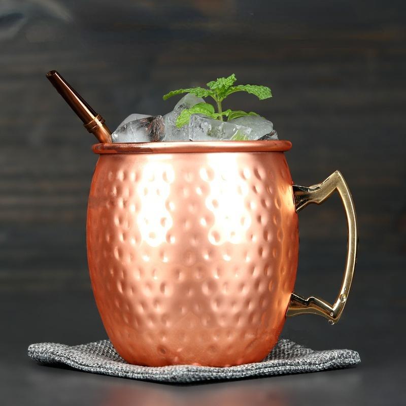 1PC 530ml Stainless Steel Moscow Mule Mug Kitchen Bar Beer Cup Coffee Mug Drinkwares Cup