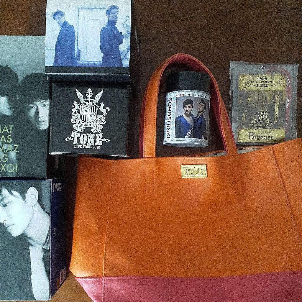 [USED] TVXQ merchandise: bag, 2 tumblers, mug, tissues, staff pass