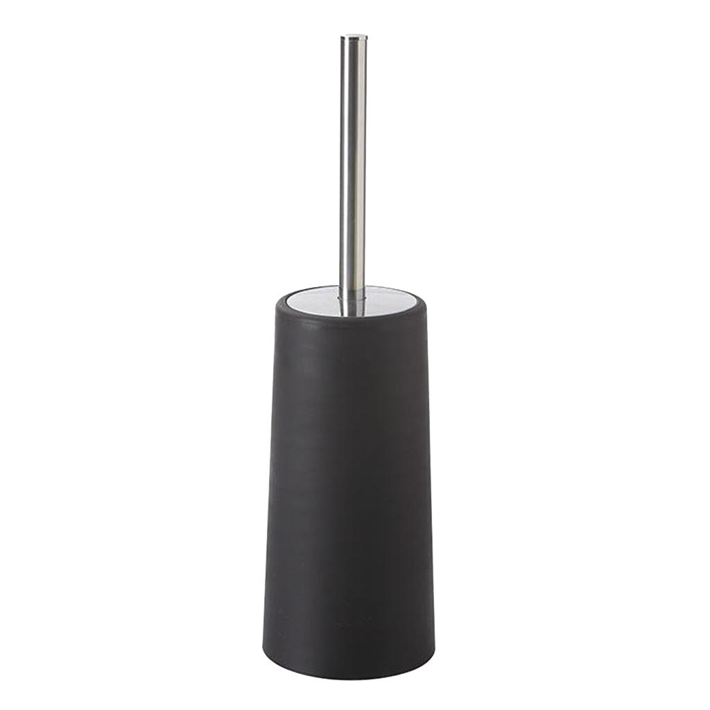 Toilet Brush & Holder Set Cleaning Modern Lavatory Brush with Long Handle & Lid чёрный