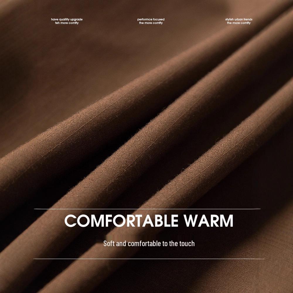 2025 Herren Winter Mittellange Daunenjacke mit Kaninchenfellfutter