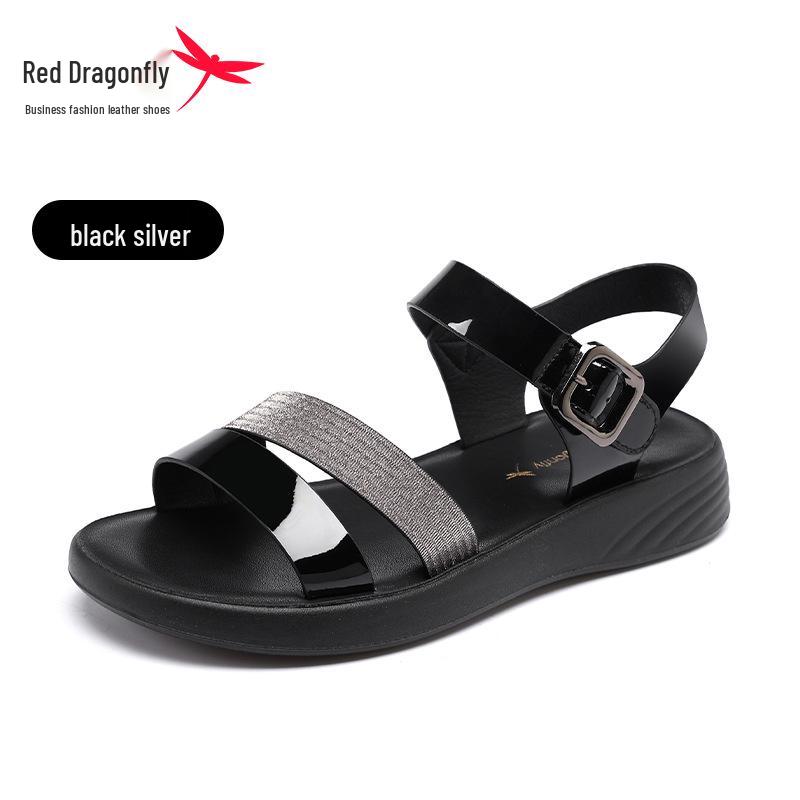 Red Dragonfly Women s Flat Waterproof Non-Slip Sandals for Summer Beach Wear 39
