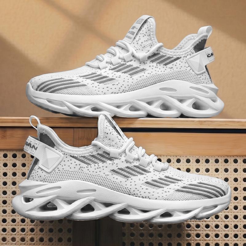 New Fashion Men 's Four Seasons Comfortable Thick Sole Shoes Students BoysTrending Soft Sole Breathable Casual Running Sneakers