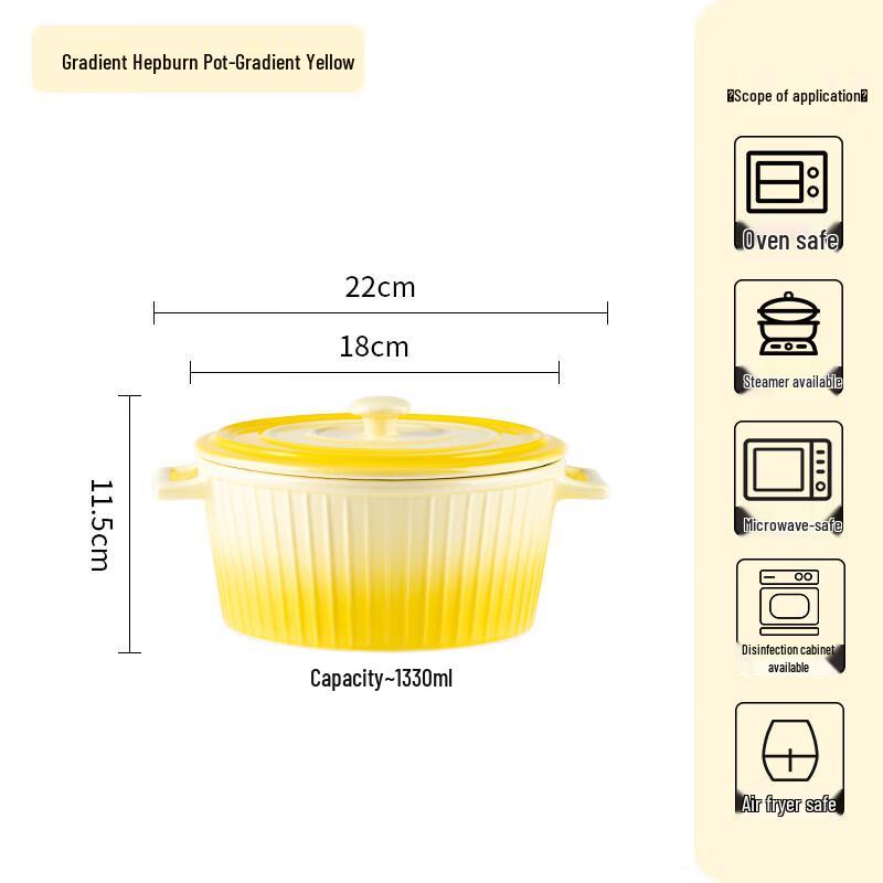 Pearson Gradient Ceramic Soup & Noodle Bowl with Lid