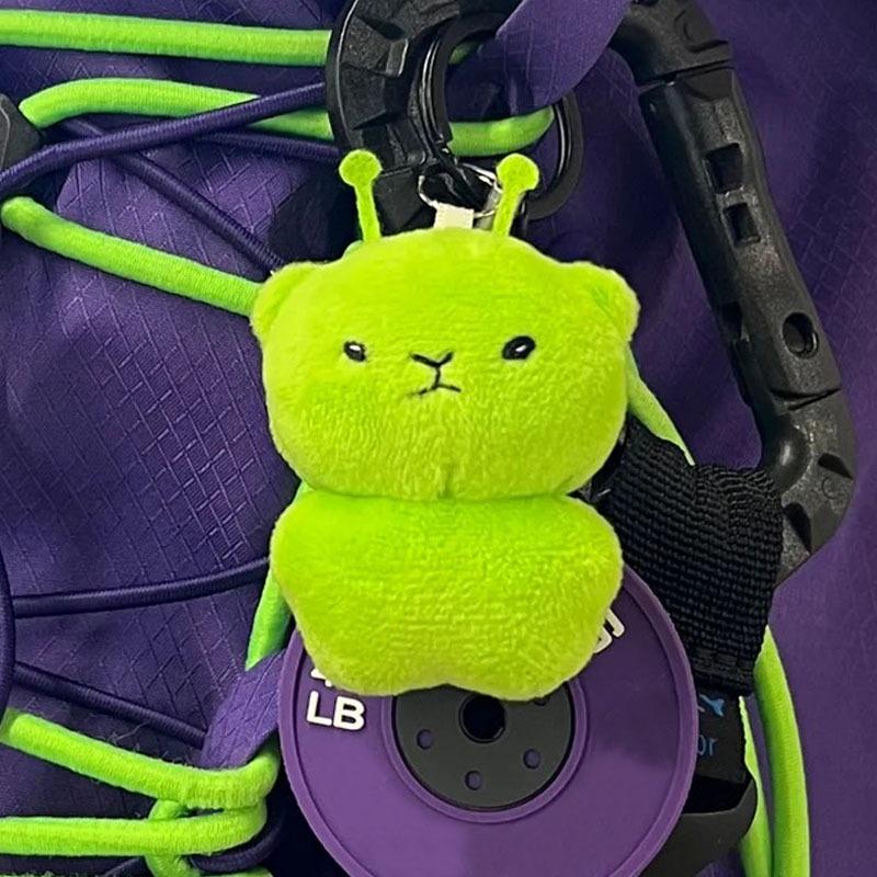 1/12Pcs Cartoon Mini Alien Cat Plush Doll Green Space Cat Pendant Portable Keychains Bag Decoration Trendy Toys Surprise Gifts