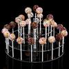 3Tier Clear Acrylic Cake Display Stand with 30 Hole Slots for Lollipops Designed for Event Planners and Home Entertainers
