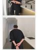 Hong Kong Style Waffle Men's Short-Sleeved Sports Casual Set: Loose T-Shirt and Trendy Shorts 2023.