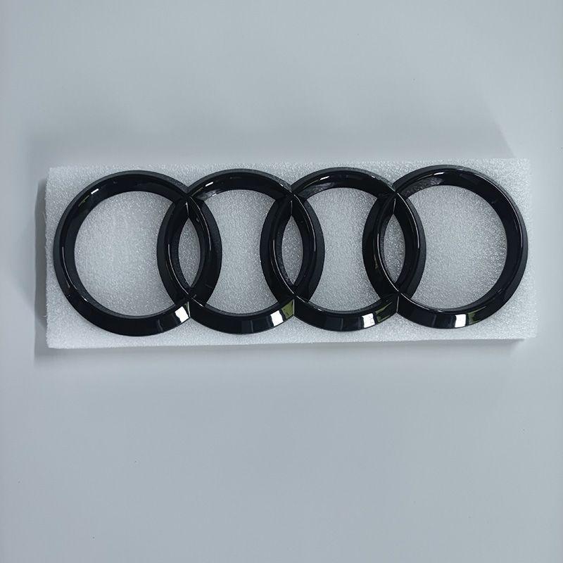 For 4GUFH A6 2020-2023 2012-2017 4 Rings logo ABS Car Hood Front Bonnet Grill Rear Trunk Emblem Sticker Quattro Allroad Sticker