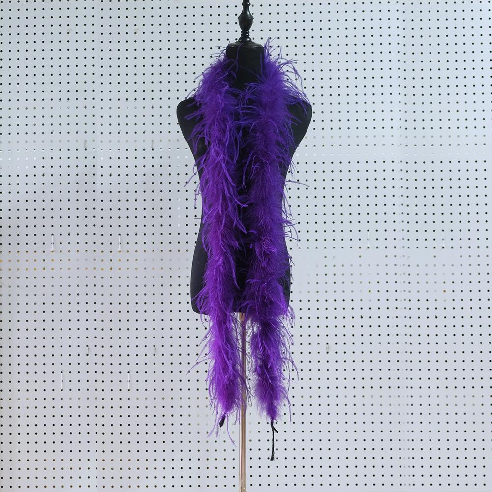 2 Metes Fluffy Ostrich Feather Boa Trim for Party Shawl Craft Ostrich Feathers Boa Wedding Dress Decoration Scarf 5/10/15/25ply