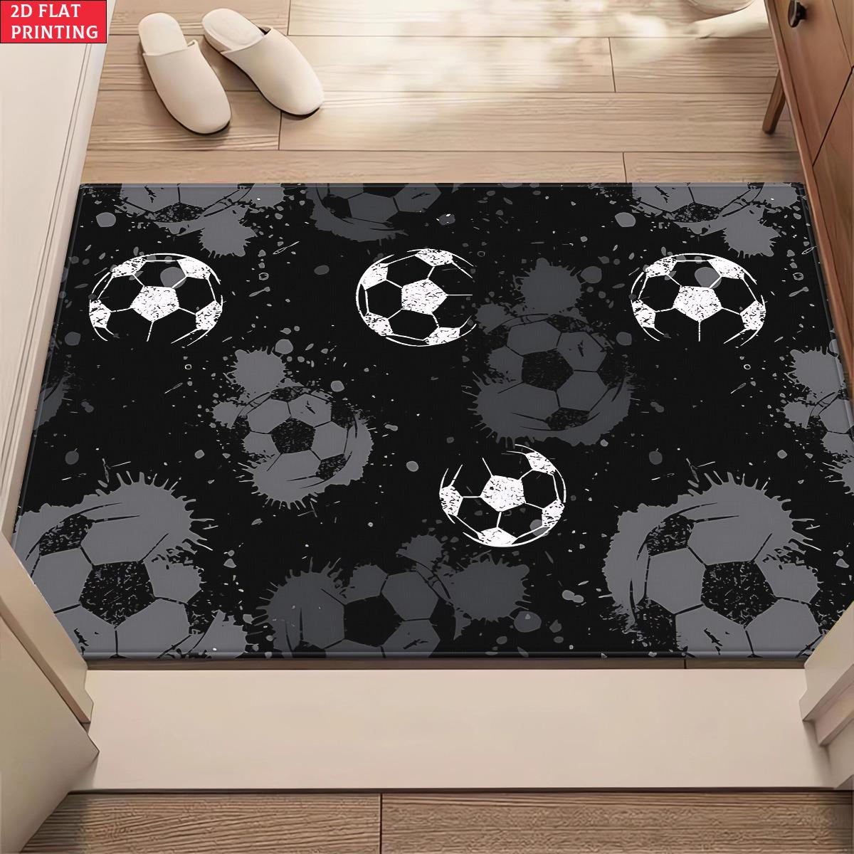 

Soccer Ball Pattern 2D Flat Print Doormat Non-Slip Absorbent Rug for Bathroom Living Room Outdoor Picnic 40x60cm
