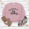 European & American Style Loose Fit Long Sleeve Printed Round Neck Hoodie