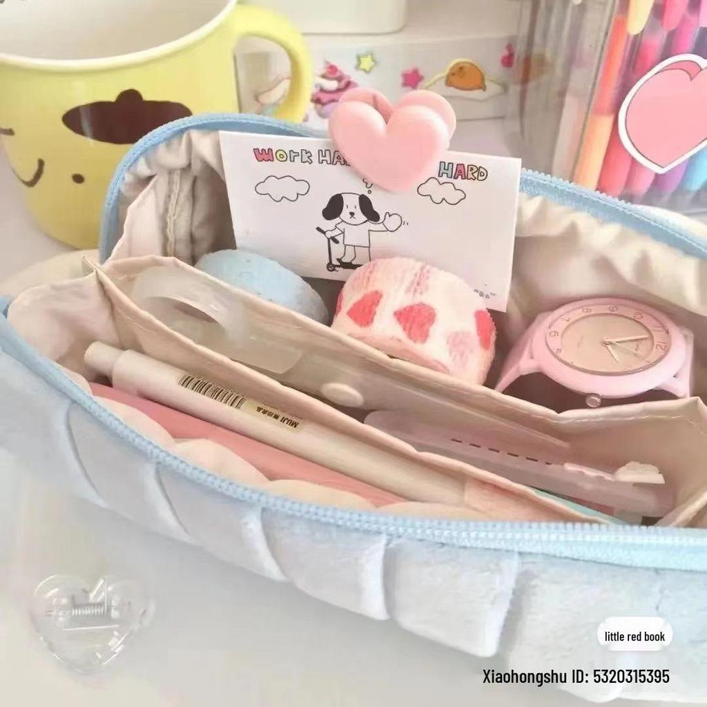 Cloud Bread Milkfufu Pencil Case - Large Capacity, Stylish, Ideal for Students