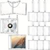 10 Sets Mini CD Keychain Album Case, Clear DVD Cover Bulk DVD Gemstone Keyring, Blank Mini Disc Pendant, Personalised DIY Backpack Hanging Decoration